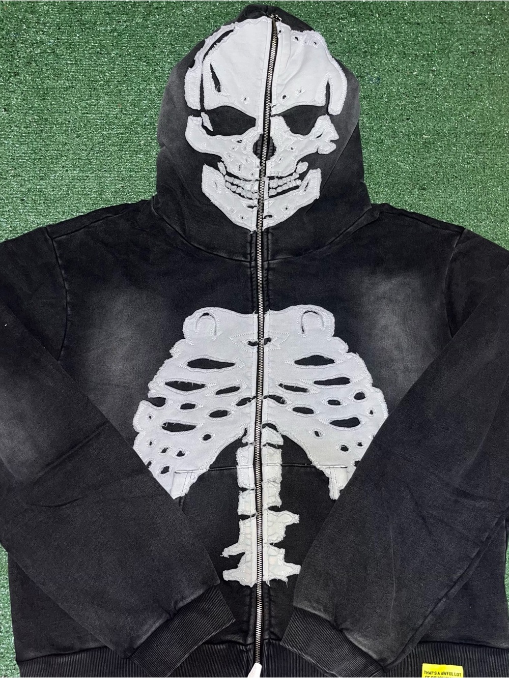 That’s a awful lot of cough syrup Men's Black Skeleton Zip-Up Hoodie Jacket